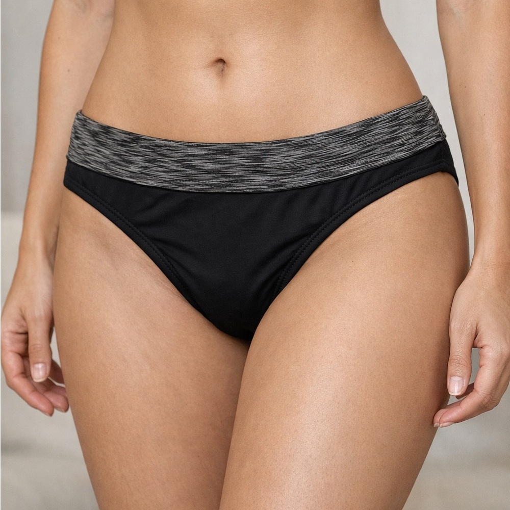 TYR Black and Gray Bikini Bottoms V-37